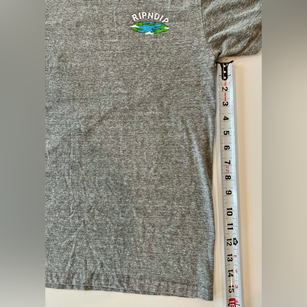 Ripndip Jump Rope World Men’s Small Heather Gray Tee Earth 3 White Cats - Picture 6 of 13